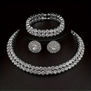 Shimmering Rhinestone Jewelry Set